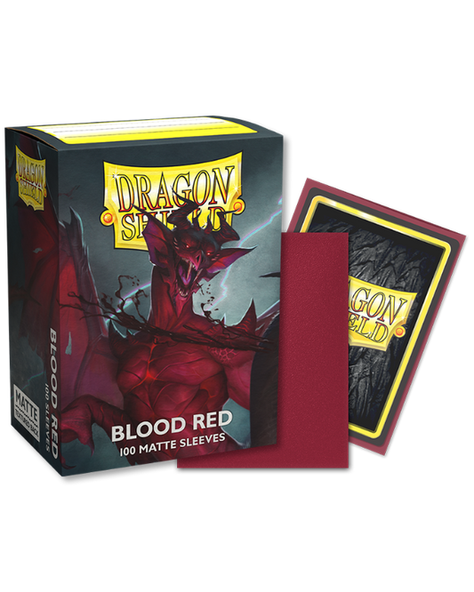 Dragon Shield Matte Standard Sleeves: Blood Red (100 Sleeves)