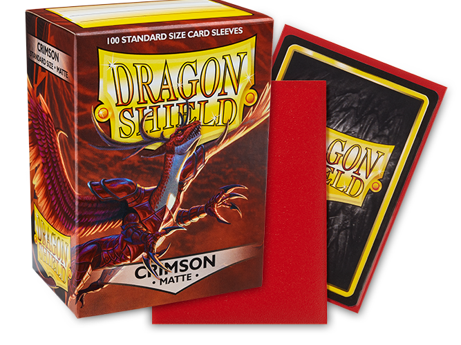 Dragon Shield Matte Standard Sleeves: Crimson (100 Sleeves)