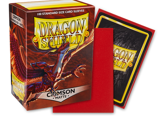 Dragon Shield Matte Standard Sleeves: Crimson (100 Sleeves)