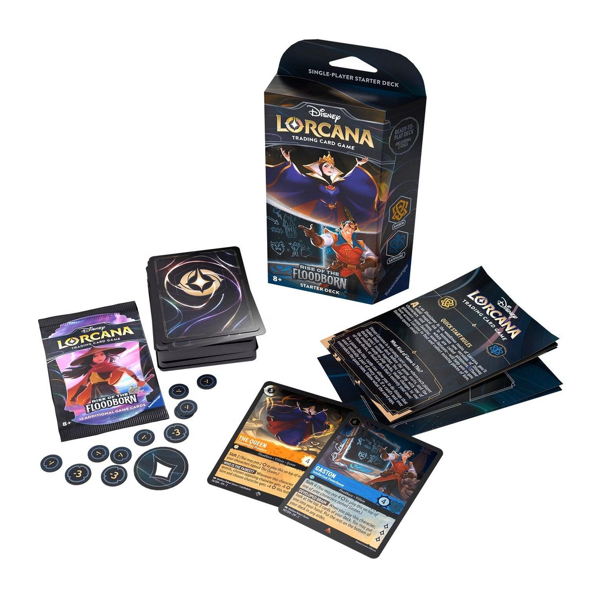 Lorcana - Rise of the Floodborn Starter Deck: The Evil Queen / Gaston - EN
