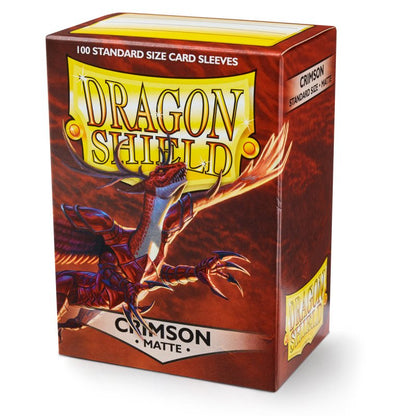 Dragon Shield Matte Standard Sleeves: Crimson (100 Sleeves)