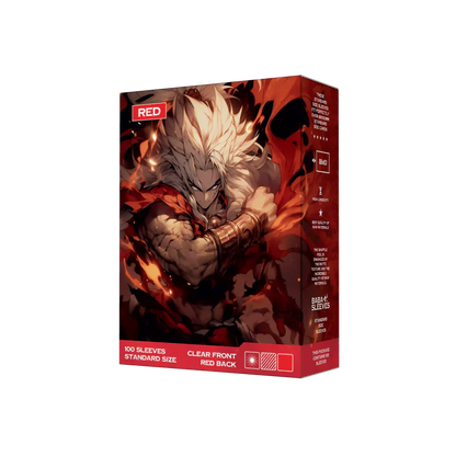 Baba Sleeves Matte Standard Sleeves: Red (100 Sleeves)